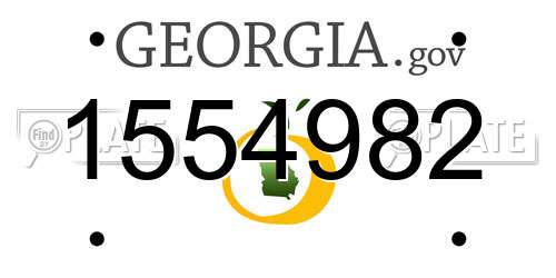 1554982 Georgia License Plate