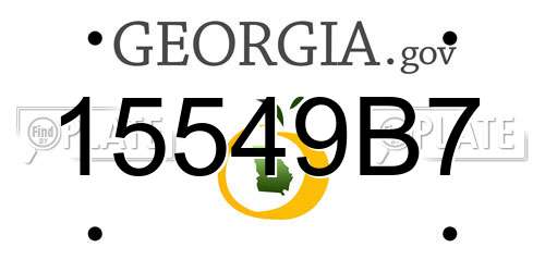 15549B7 Georgia License Plate