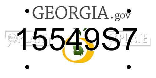 15549S7 Georgia License Plate