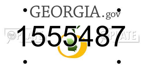 1555487 Georgia License Plate