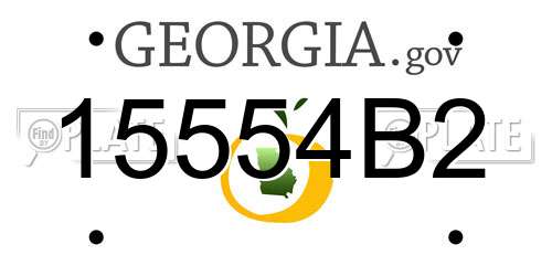 15554B2 Georgia License Plate