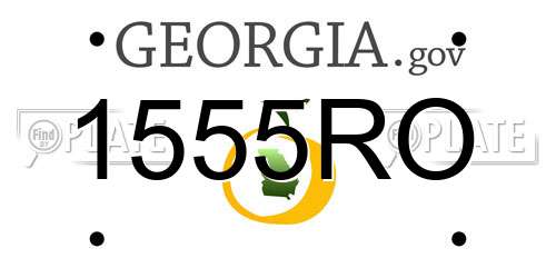 1555RO Georgia License Plate