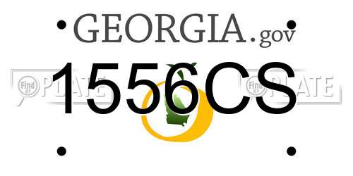 1556CS Georgia License Plate