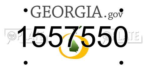 1557550 Georgia License Plate