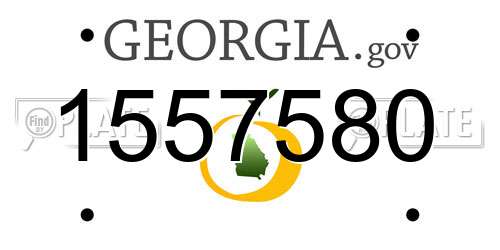 1557580 Georgia License Plate