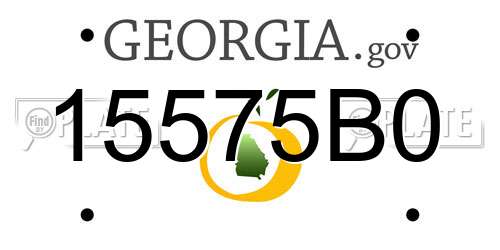 15575B0 Georgia License Plate