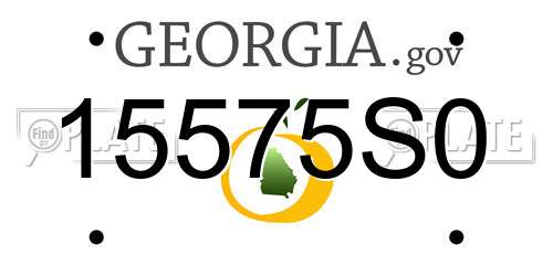 15575S0 Georgia License Plate