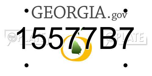 15577B7 Georgia License Plate
