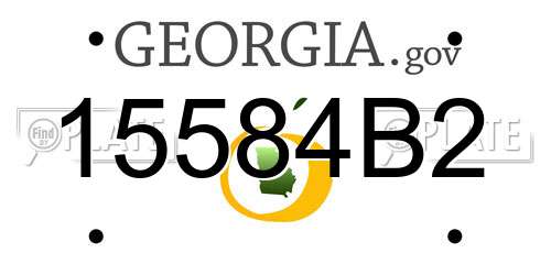 15584B2 Georgia License Plate