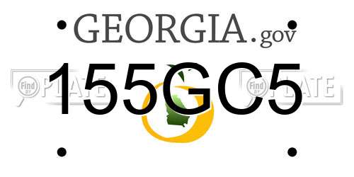 155GC5 Georgia License Plate