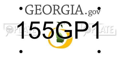 155GP1 Georgia License Plate