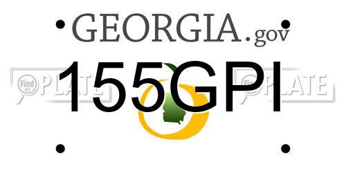 155GPI Georgia License Plate
