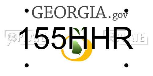 155HHR Georgia License Plate