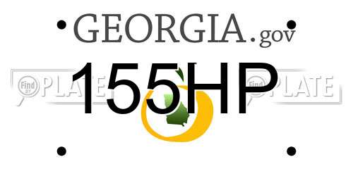 155HP Georgia License Plate