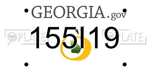 155I19 Georgia License Plate