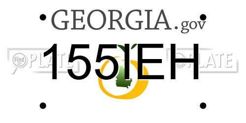 155IEH Georgia License Plate