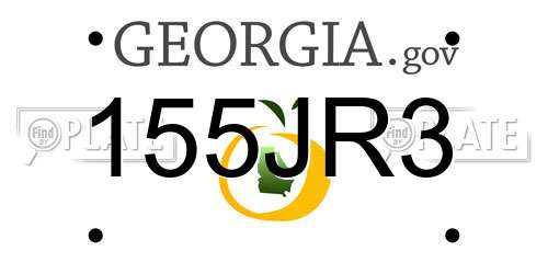 155JR3 Georgia License Plate