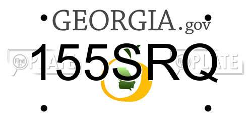 155SRQ Georgia License Plate