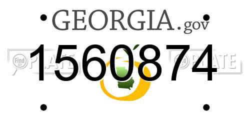 1560874 Georgia License Plate