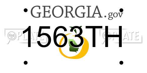 1563TH Georgia License Plate