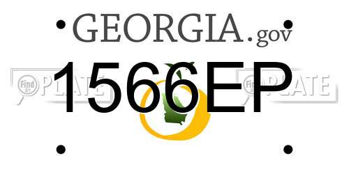 1566EP Georgia License Plate