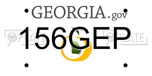 156GEP Georgia License Plate
