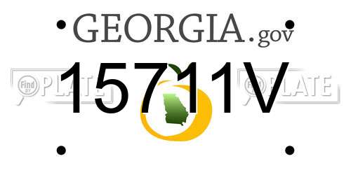 15711V Georgia License Plate