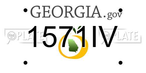 1571IV Georgia License Plate