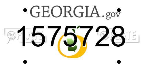 1575728 Georgia License Plate