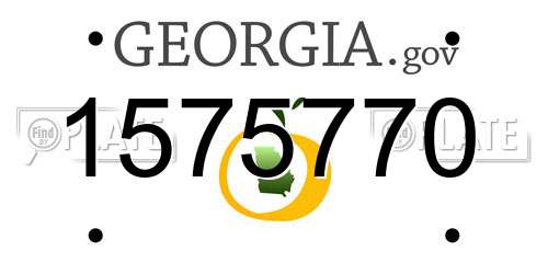 1575770 Georgia License Plate