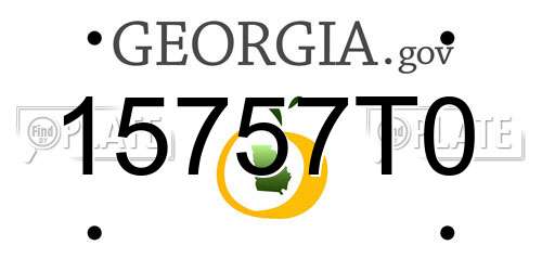 15757T0 Georgia License Plate