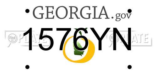 1576YN Georgia License Plate