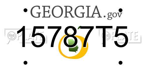 15787T5 Georgia License Plate