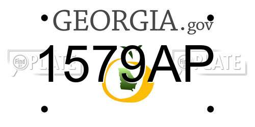 1579AP Georgia License Plate