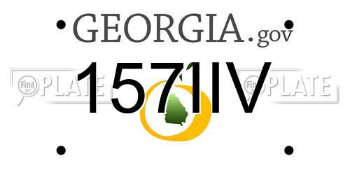 157IIV Georgia License Plate