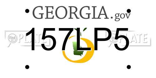 157LP5 Georgia License Plate
