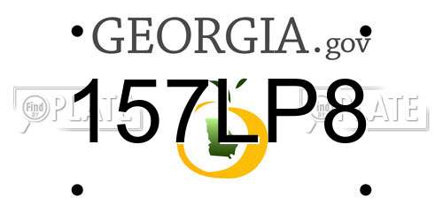 157LP8 Georgia License Plate