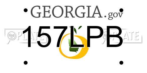 157LPB Georgia License Plate