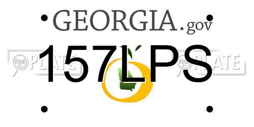 157LPS Georgia License Plate