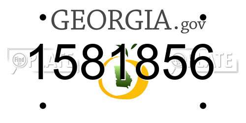 1581856 Georgia License Plate
