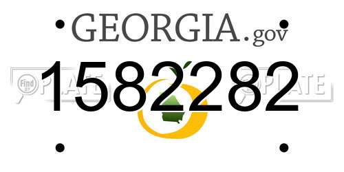 1582282 Georgia License Plate