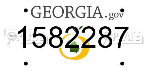 1582287 Georgia License Plate