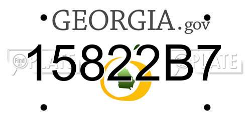 15822B7 Georgia License Plate