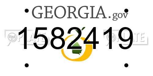 1582419 Georgia License Plate