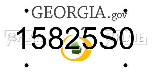 15825S0 Georgia License Plate