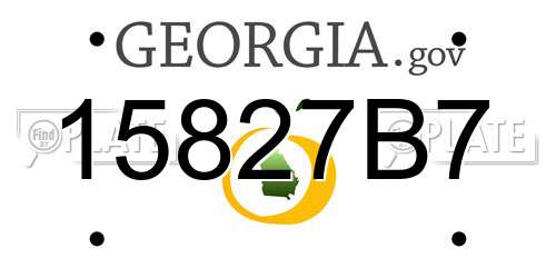 15827B7 Georgia License Plate