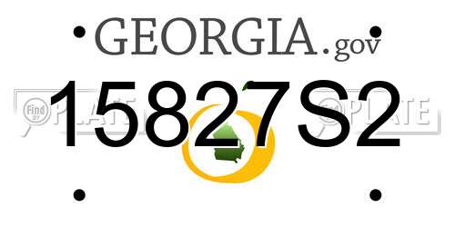 15827S2 Georgia License Plate