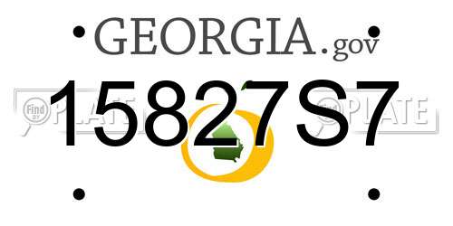 15827S7 Georgia License Plate