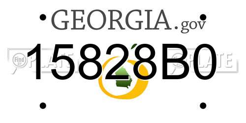 15828B0 Georgia License Plate