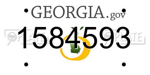 1584593 Georgia License Plate